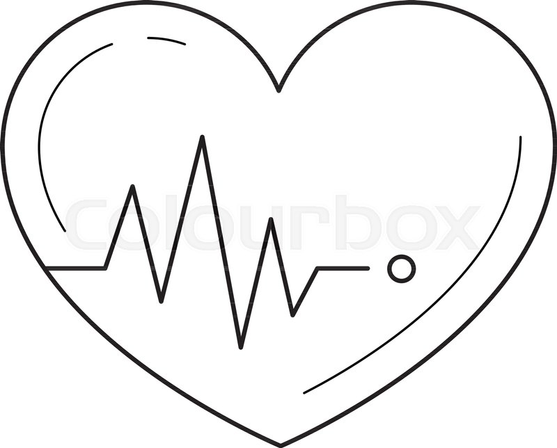 800x644 Heartbeat Vector Line Icon Isolated On Stock Vector Colourbox