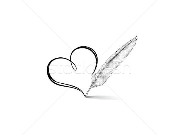 600x452 Heart Icon Stylish Line Art Sign Vector Illustration Terriana