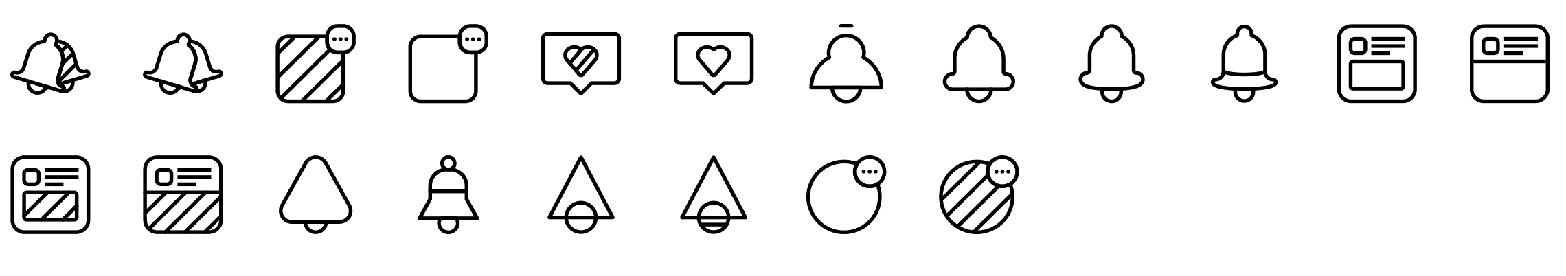 2280x402 Native Line Icons Pack