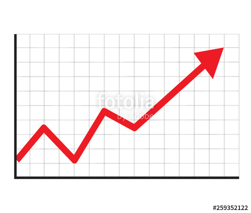 Trend Up Graph Icon In Trendy Isolated On White Background Flat 500x426 Trend Up Graph Icon In Trendy Isolated On White Background Flat