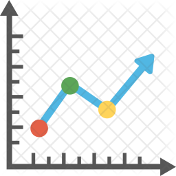 256x256 Line Graph Analysis Icon Of Flat Style