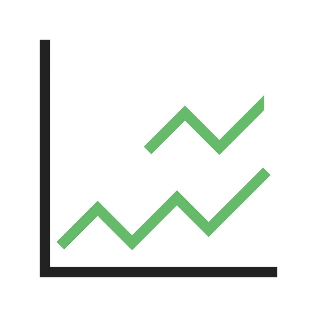 1024x1024 Line Graph Line Green Black Icon