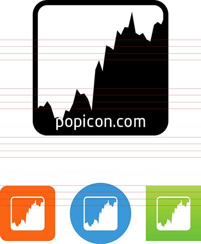 400x486 Vector Line Graph Icon