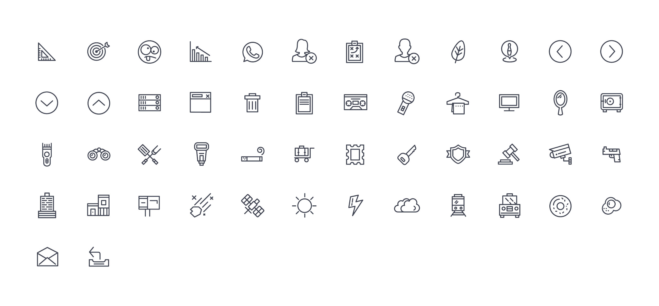 2567x1192 Vector Line Icons