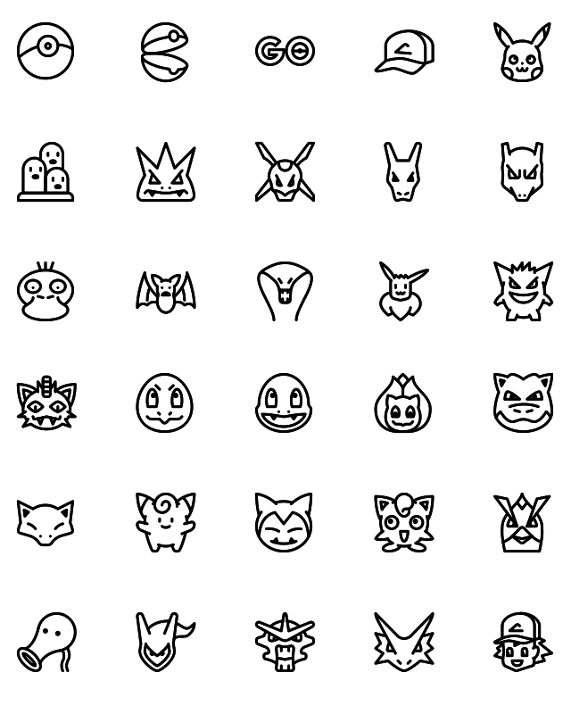 640x800 Free Pokemon Go Icons