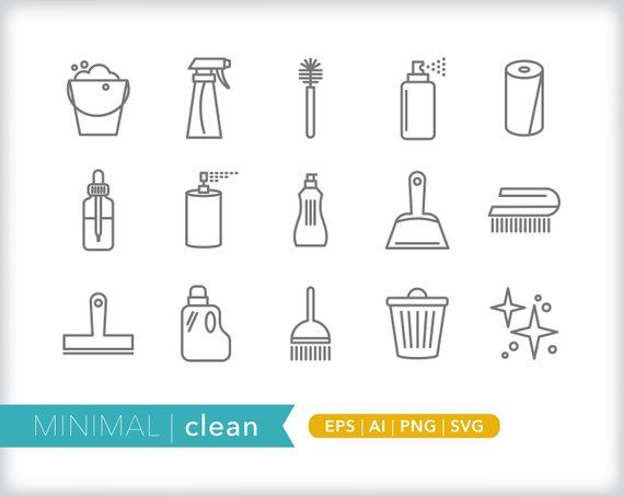 570x454 Clean Line Icons Housekeeping Icon Illustrations Png