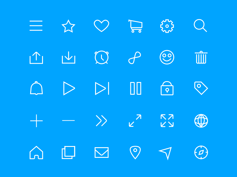 800x600 Minimal Line Icon Set Sketch Freebie
