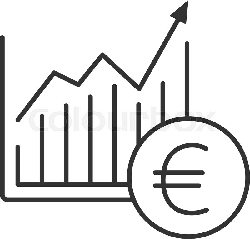 800x767 Market Growth Chart Linear Icon Thin Stock Vector Colourbox
