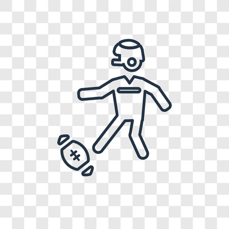 450x450 Kicking The Ball Concept Vector Linear Icon Isolated