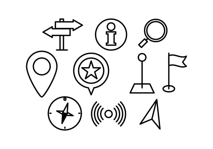 700x490 Free Map Pointer Linear Icon Vector