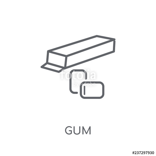 500x500 Gum Linear Icon Modern Outline Gum Logo Concept On White