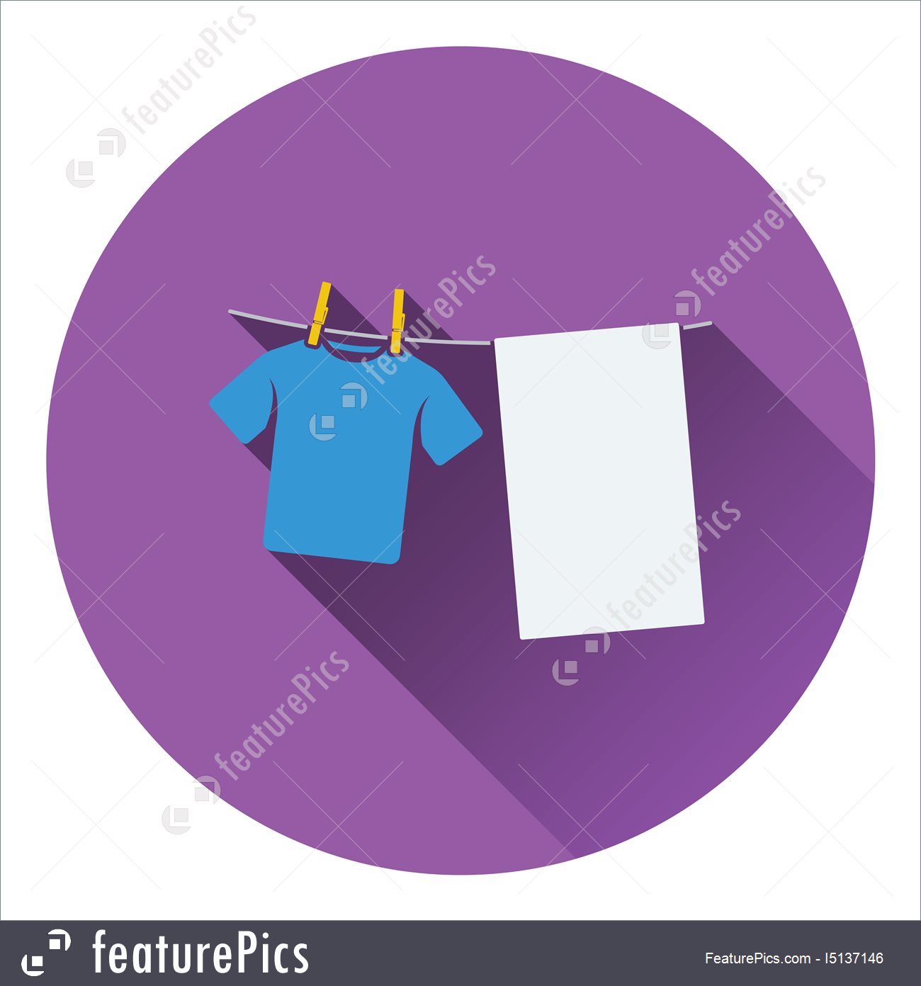 1300x1392 Drying Linen Icon Stock Illustration