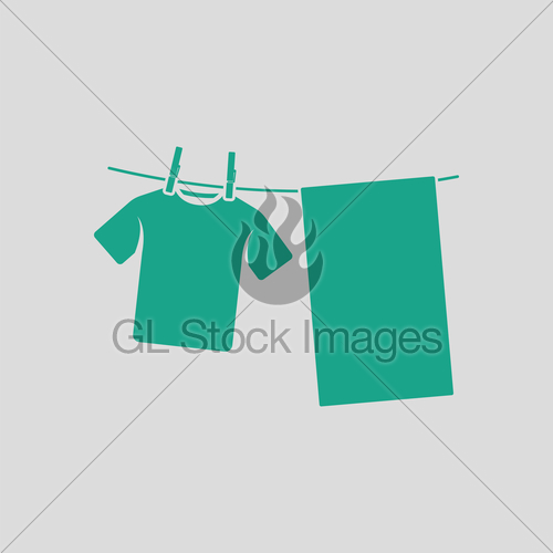 500x500 Drying Linen Icon Gl Stock Images