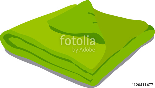 500x285 Web Icon Green Towels Vector Illustration Of A Cartoon Linen Icon
