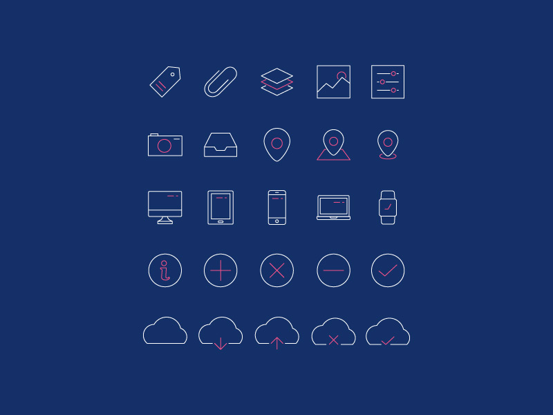 800x600 Minimal Line Icons Pack