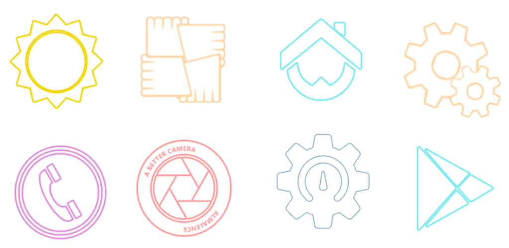 1024x500 Color Lines Icon Pack