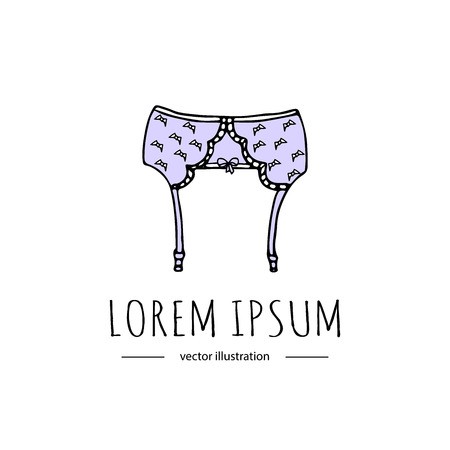 450x450 Hand Drawn Doodle Lingerie Icon Fashion Feminine Vector