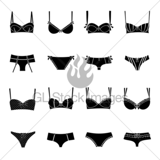 325x325 Lingerie Icon Set Gl Stock Images