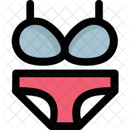 256x256 Lingerie Icon Of Colored Outline Style
