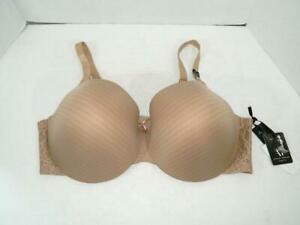 300x225 Ashley Graham Women Cappuccino Striped Lingerie Icon Bra Nwt Size