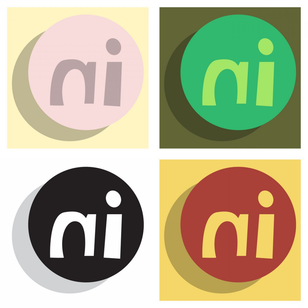 1200x1200 Set Of Flat Linkedin Color Icon Glossy App Icon Vector