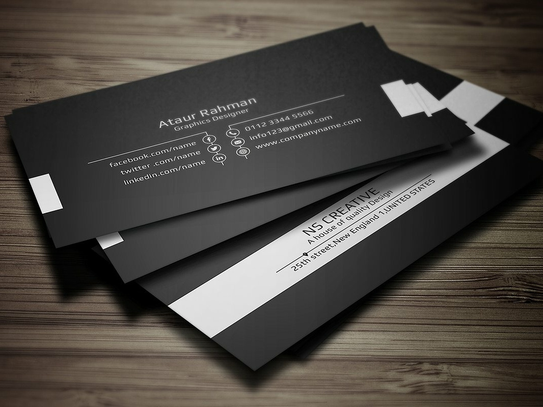 1066x800 Minimal Business Card