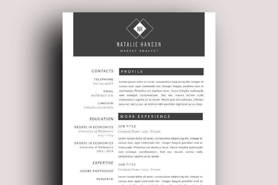 910x607 Word Resume Business Card Templates