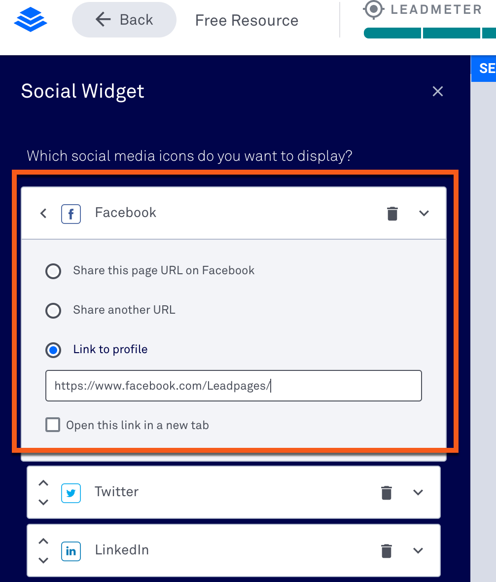 The Social Widget Leadpages Knowledge Base 1006x1180 The Social Widget Leadpages Knowledge Base