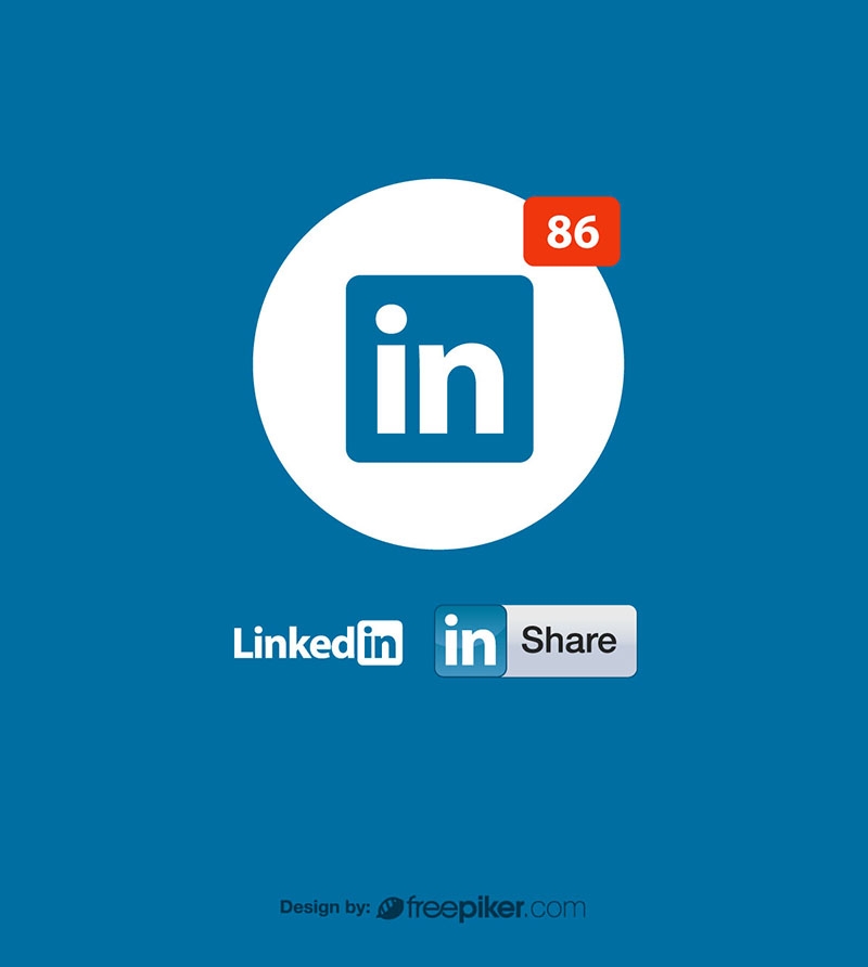 800x892 Freepiker Linkedin Logo Icon Share Vector