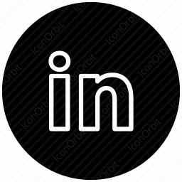 256x256 Linkedin Circular Outline Logo Icon