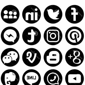 300x300 Popular Social Media Icons Such As Facebook Twitter Blogger