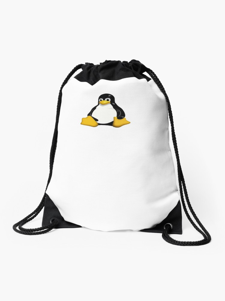 750x1000 Tux Penguin Linux Official Mascot Logo Icon Software Drawstring