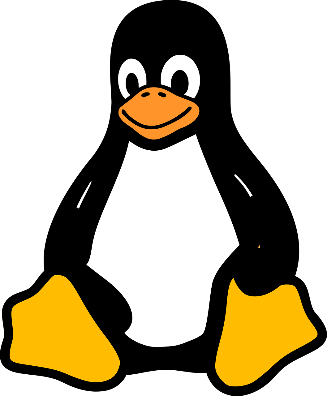 1057x1280 Linux Unix Tux Penguin Cute Png