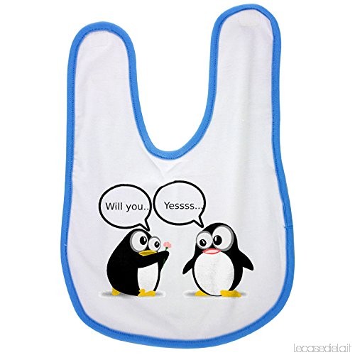 500x500 Tux Linux Icon Baby Bib In Blue Baby Boy Bibs Dribble Bibs Cool