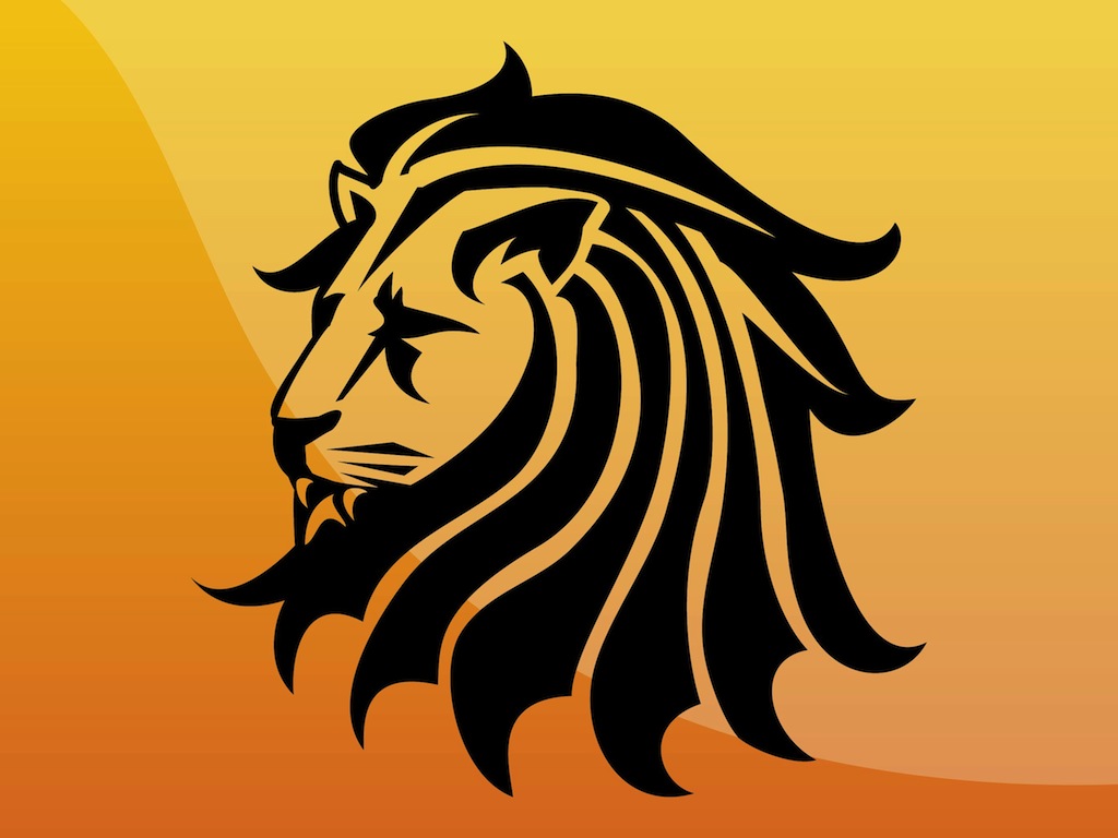 1024x768 Lion Head Icon Vector Art Graphics