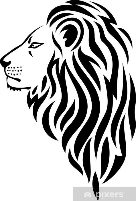 475x700 Lion Head Icon Wall Mural