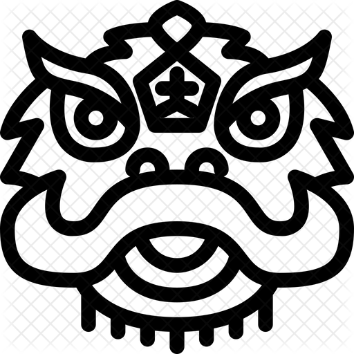 512x512 Lion Head Icon Of Line Style