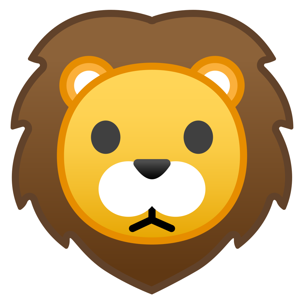 1024x1024 Lion Face Icon Noto Emoji Animals Nature Iconset Google