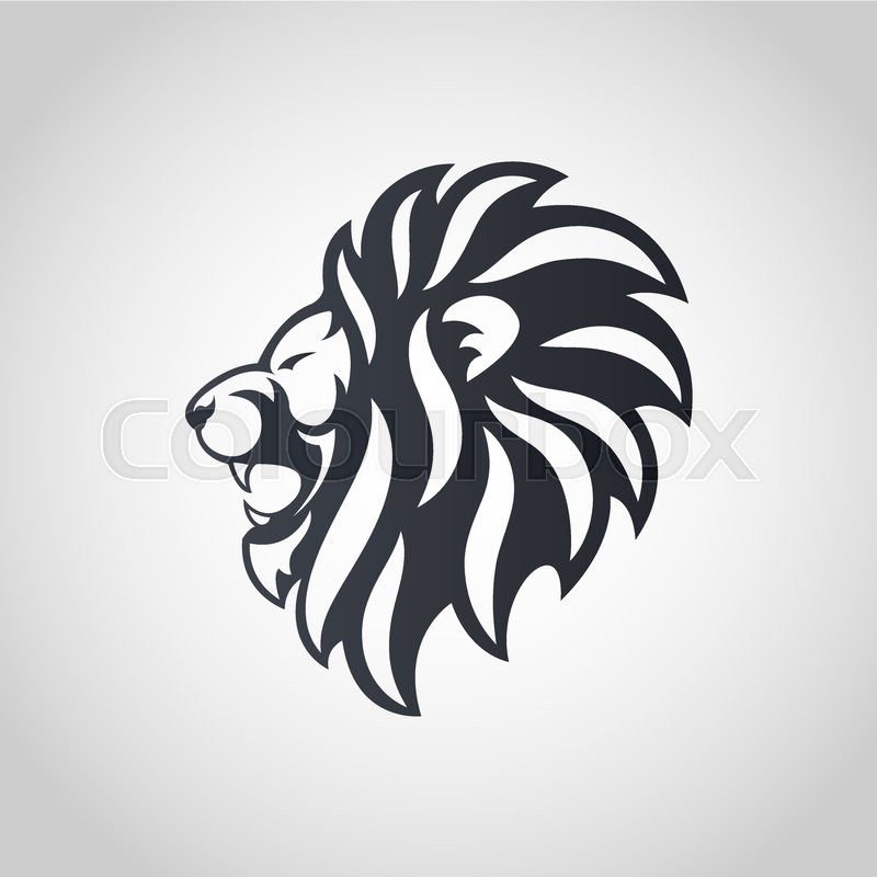800x800 Lion Head Icon Logo Vector Stock Vector Colourbox