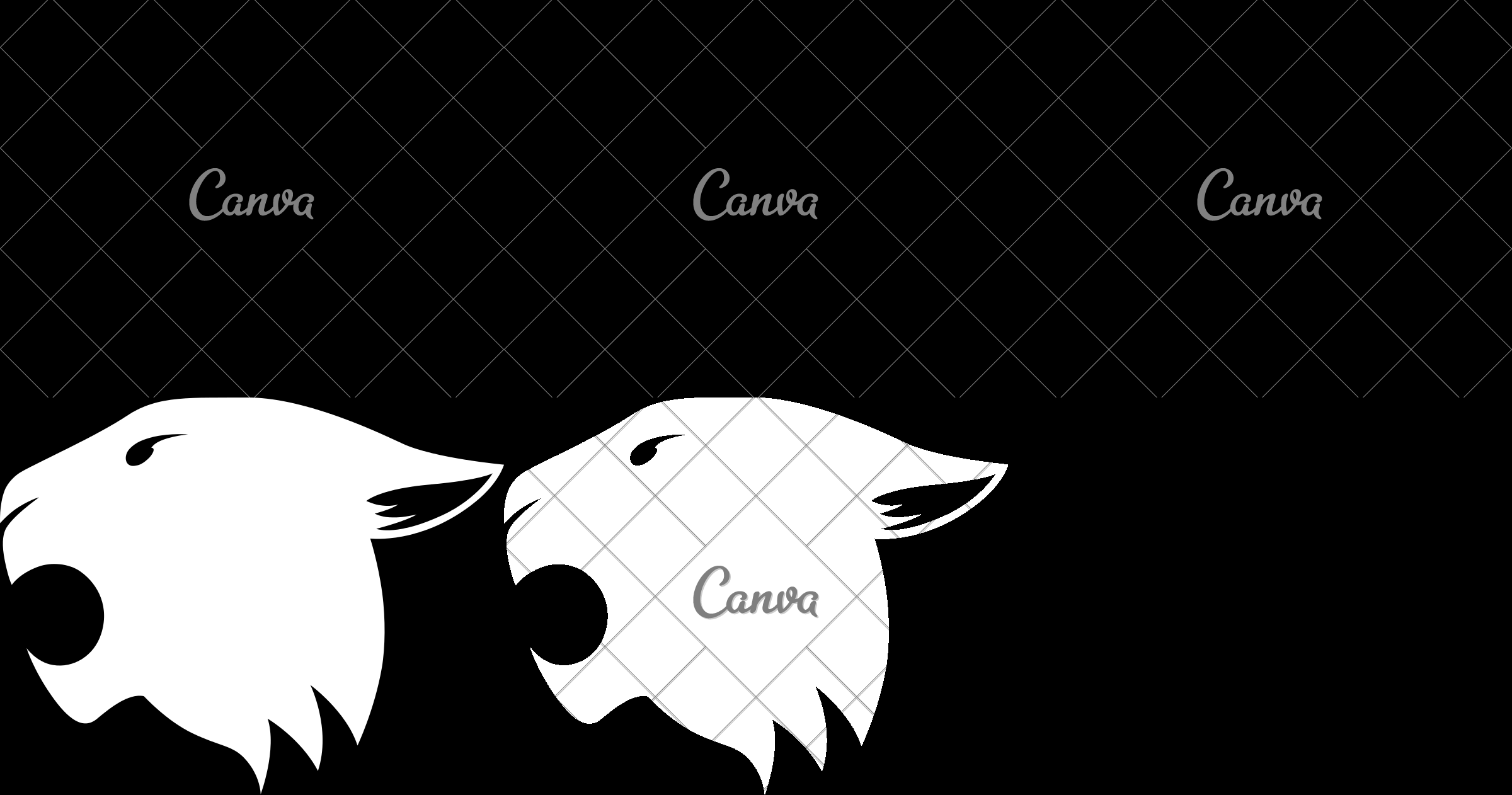 2400x1262 Silhouette Of Lion Head Icon