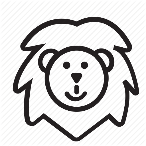 512x512 Icon Icon, Line Icon, Lion, Zoo Icon