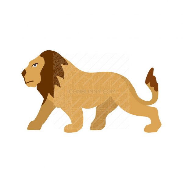 600x600 Lion Flat Multicolor Icon