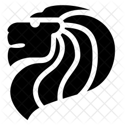 256x256 Lion Icon Of Glyph Style
