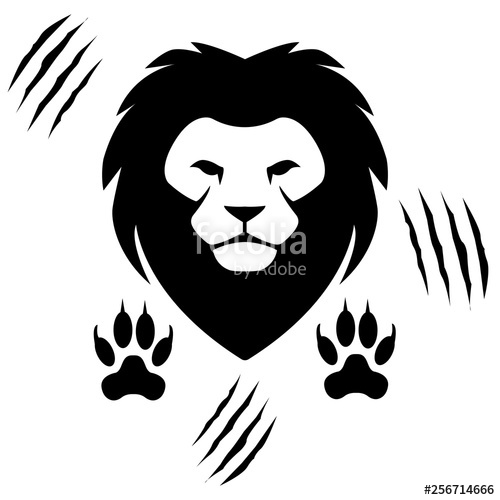 500x500 Lion Head And Traces