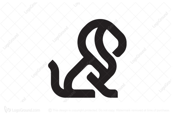 600x400 Sitting Lion Icon Logo