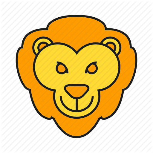 512x512 Animal, Avatar, Cute, Face, Lion Icon