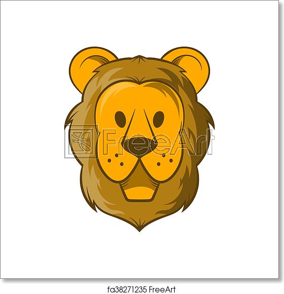 561x581 Free Art Print Of Head Of Lion Icon, Cartoon Style Icon