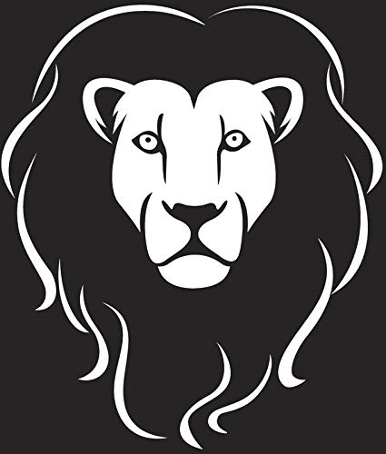 425x500 Simple Regal Royal Lion King Head Cartoon Icon Vinyl