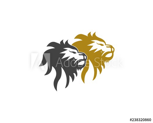 500x400 Lion King Icon Logo Template Vector