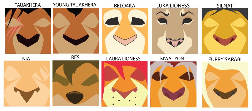 849x376 Minimalist Lion King Icons